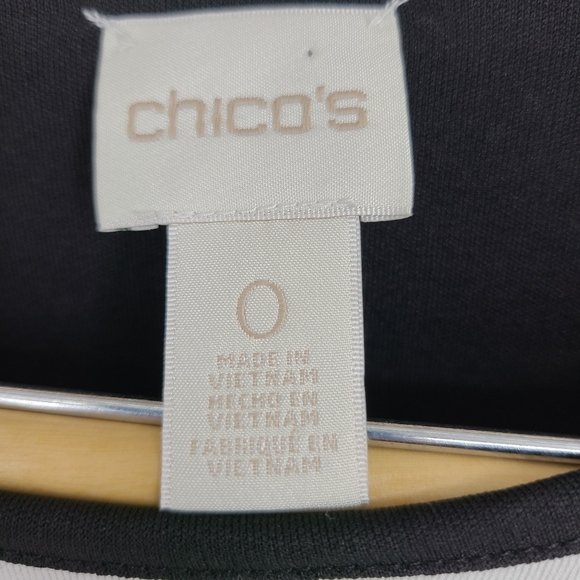 Chico's Black White Stripe Maxi Dress Small - Picture 5 of 7